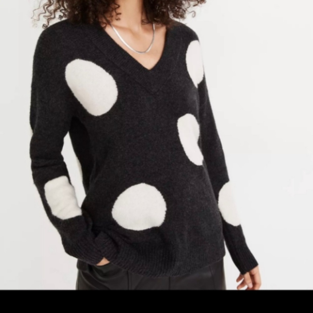 Madewell Polka Dot Pullover Sweater